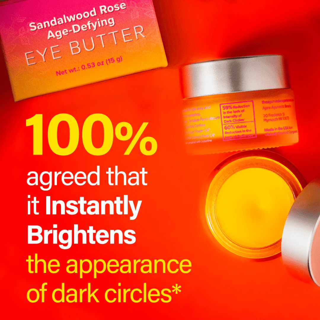 Ajara's Sandalwood Rose Age Defying Eye Butter | 15 g - Natural And Made From Pure Organic Ghee - Image 2