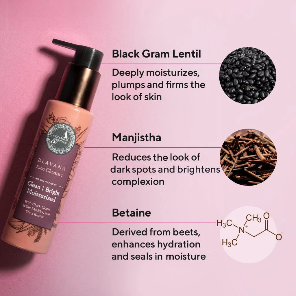 Blavana Face Cleanser – Cleans, Moisturizes, Brightens, Dry, Dull, Aging Skin - Revolutionary Formula with Black Gram - Best Face Cleanser for Mature Skin - Along With Clinically Tested Ingredients - Image 6