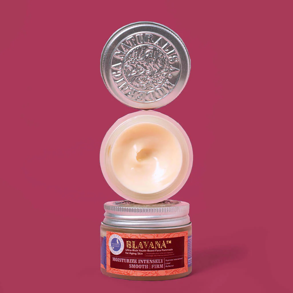 Blavana Ultra-Rich Youth-Boost Face Pommade - with Black gram and Manjistha - Ayurveda-Inspired Moisturizer for Dry, Aging Skin - Pack of 3 - Image 6