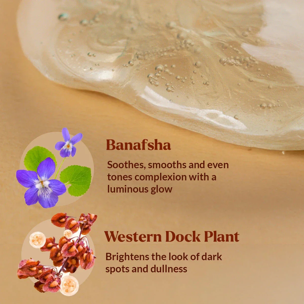Dim N Dazzle Gel-to-Milk Skin Polish Face Serum: Even-tones & Plumps for Glassy, Polished looking skin – Enriched with Banafsha and Western Dock Plant – Best Double Serum for Polished, Plumped, Glassy-Smooth Skin - Image 5