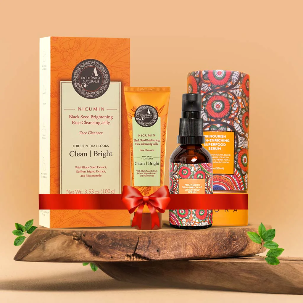 FREE GIFT: Skin Enriching and Brightening Duo - Full-Sizes of Prinourish Skin Enriching Superfood Serum & Nicumin Black Seed Brightening Face Cleansing Jelly worth $135 AUD!