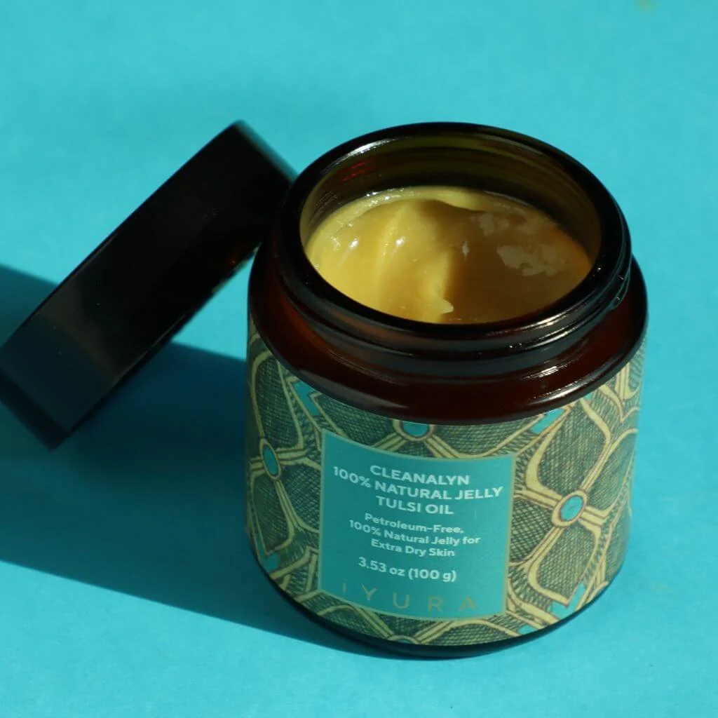 Cleanalyn Natural Jelly: Tulsi - Petroleum-Free, 100% Natural Jelly for Extra Dry Skin - Image 3