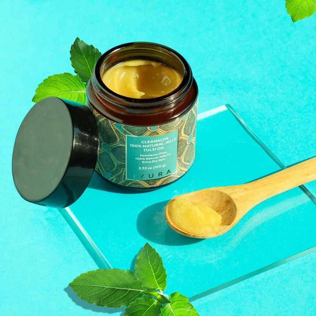 Cleanalyn Natural Jelly: Tulsi - Petroleum-Free, 100% Natural Jelly for Extra Dry Skin - Image 4