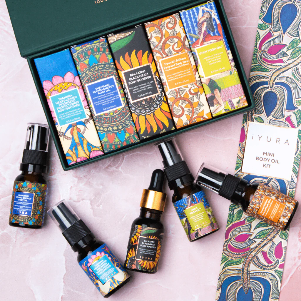 Mini Body Oil Kit - 5 Ayurvedic Body Oil Minis - Image 4