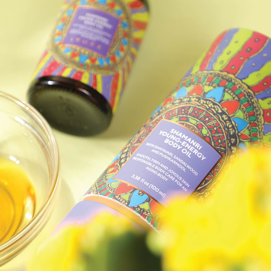Shamanri Young-Energy Body Oil - Best Body Oil for Women - With Shatavari, Sandalwood and Pushkarmool - Image 3