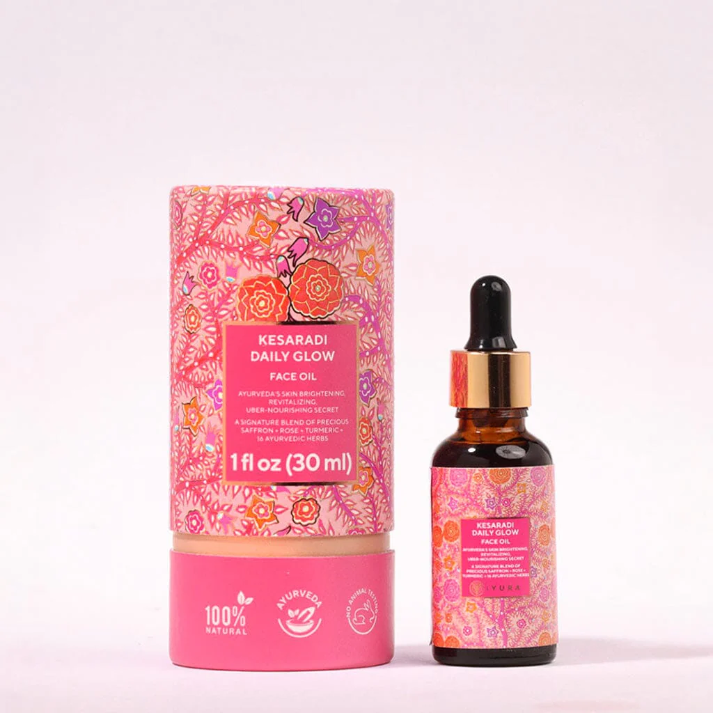 Kesaradi Face Oil - For Dry, Sensitive Skin - Ayurveda’s Brightening, Revitalizing, Uber-Nourishing Secret - To Get a Luminous Complexion - Image 9