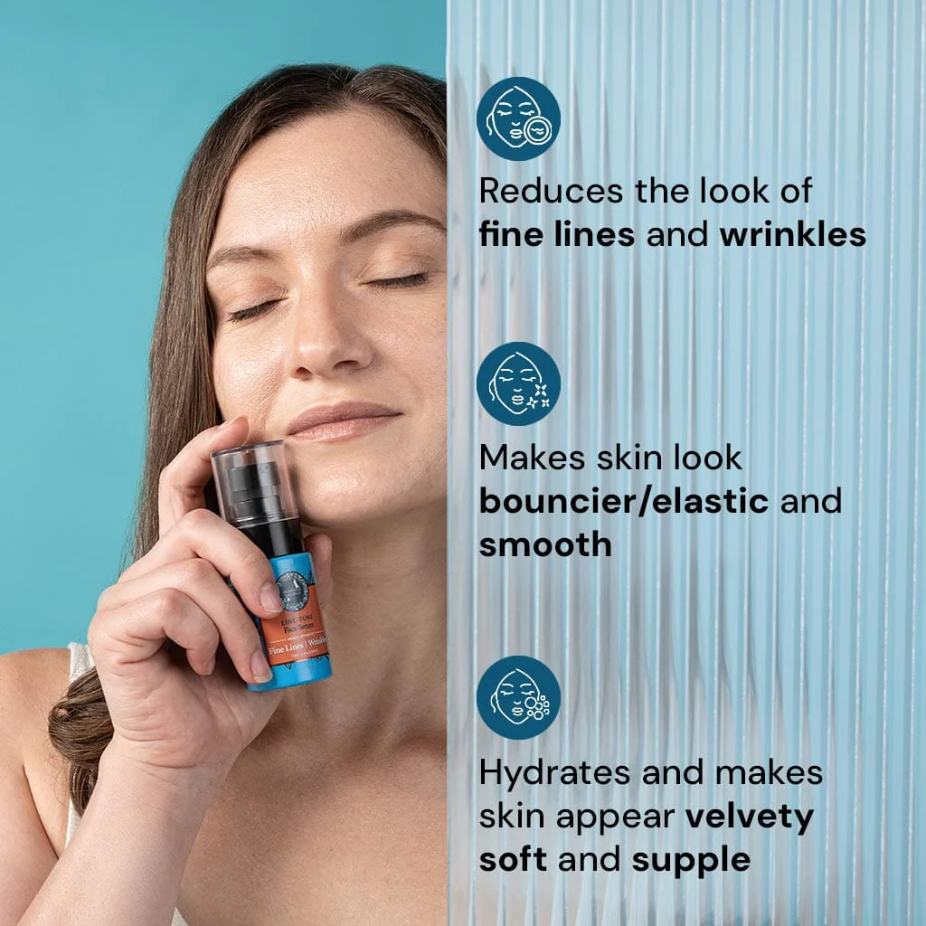 Line-Tune Face Serum – Reduces the Appearance of Fine Lines & Wrinkles – Hydrating Formula with Tamarind, Bakuchi, Arjuna, Guduchi & Peptides – Best Face Serum for Aging Skin with Fine Lines & Wrinkles – With Clinically Tested Ingredient Combinations - Image 5