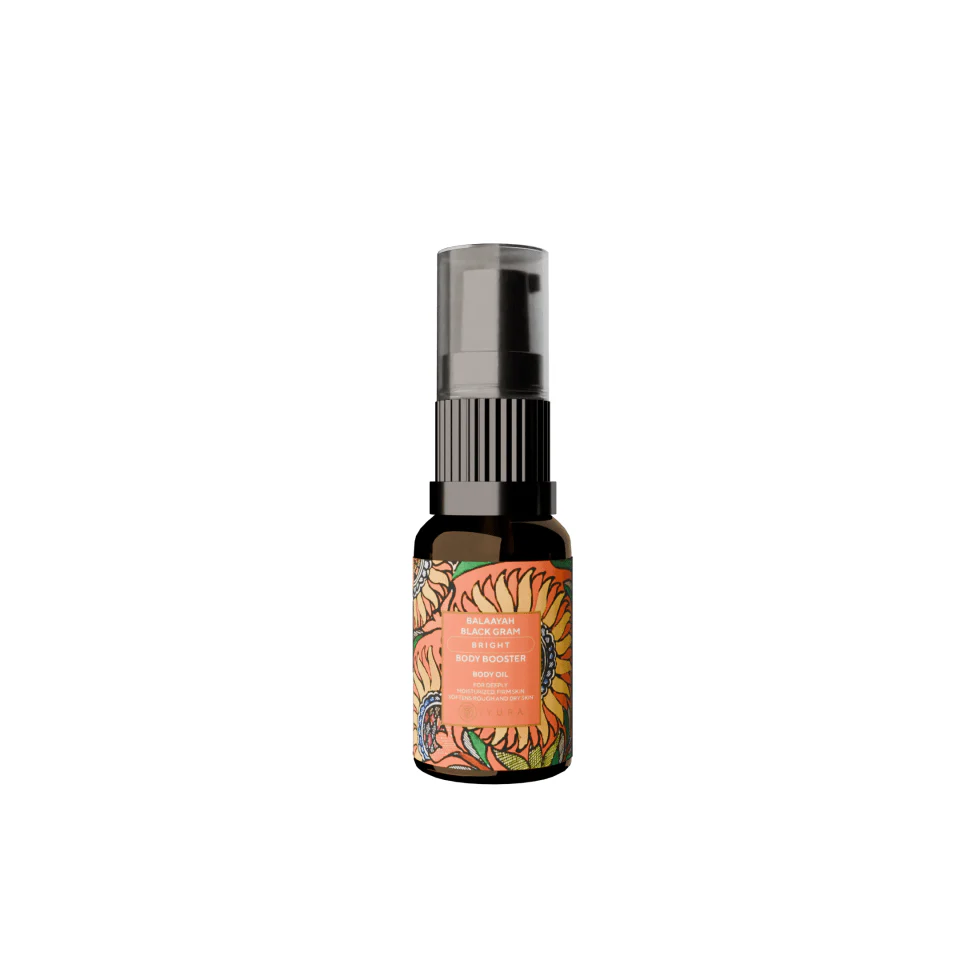 Balaayah Black Gram Bright Body Booster - Ayurvedic Body Moisturizing Oil with Black Gram - For Saggy, Crepey, Dry & Aging Skin - 15ML