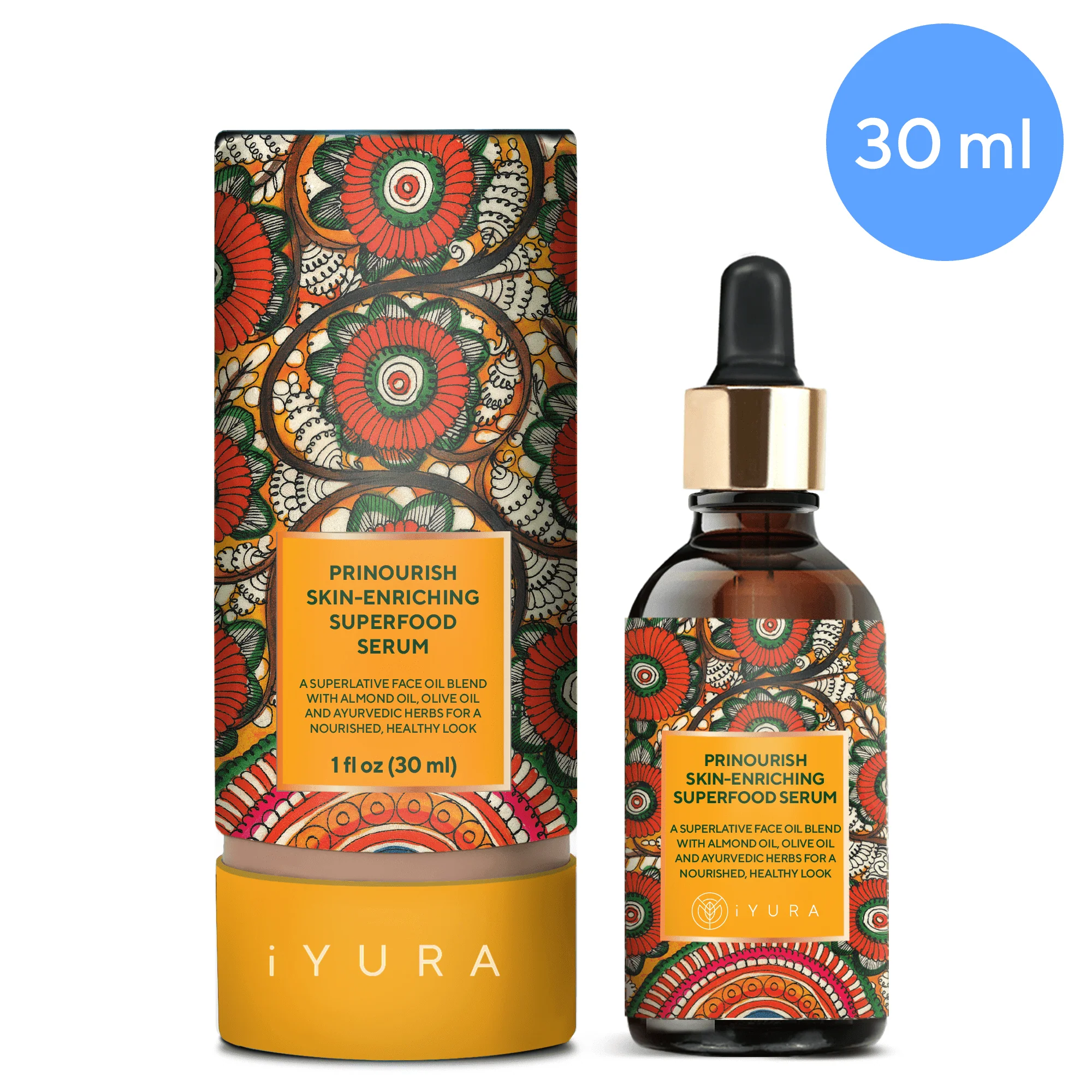 Prinourish Skin-Enriching Superfood Serum - Along with Ayurvedic Ingredients - For Rosy, Glowing Skin