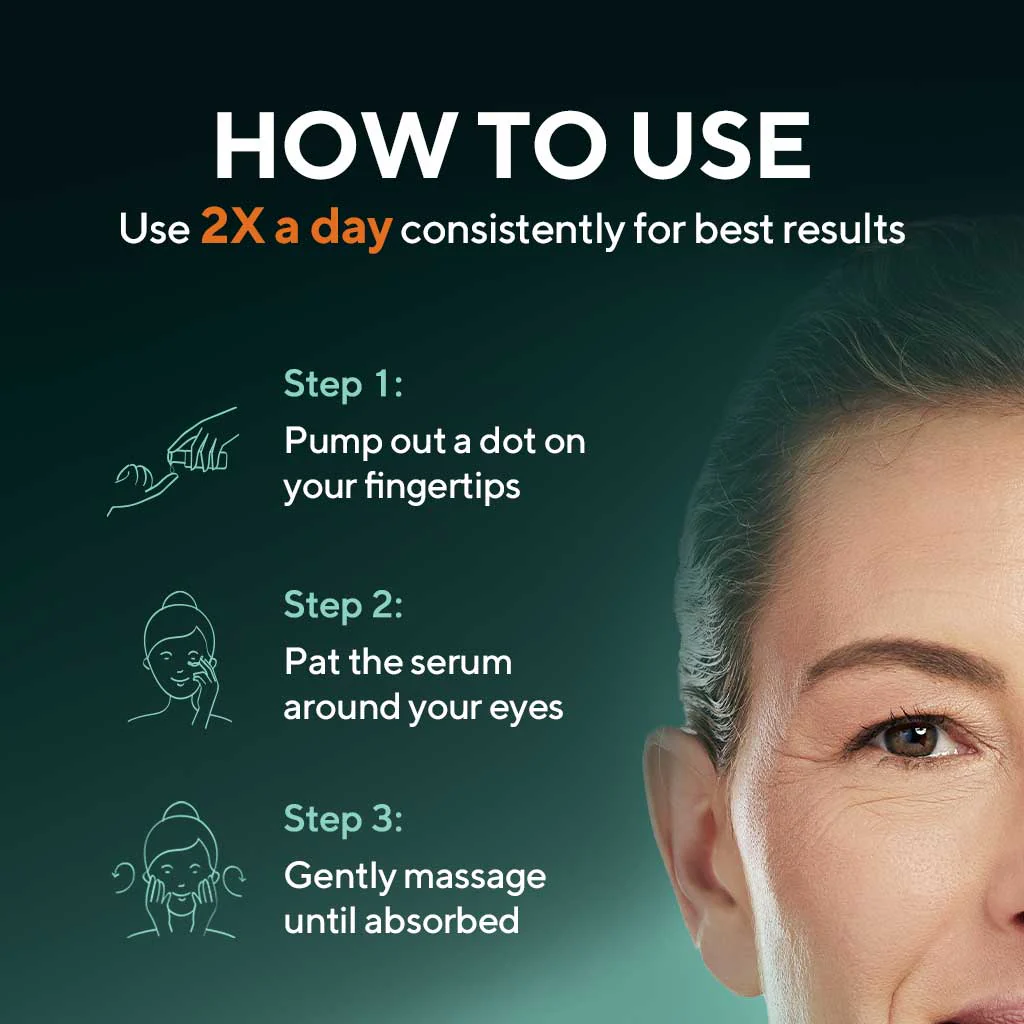 Shade-Erase Under Eye Serum - BRIGHTENS dark circles, FIRMS the look of crow’s feet & deep-seated creases, LIFTS the look of tired, droopy eye contours - Best Under Eye Serum - With Clinically Proven Ingredient Combinations - Image 6