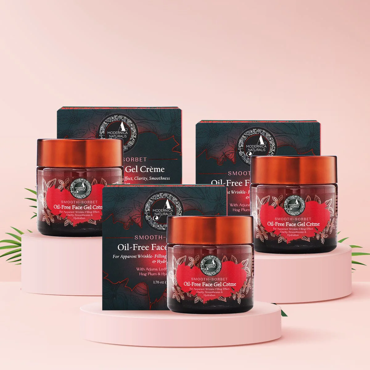 Smooth-Sorbet: An Oil-Free Face Gel Crème - With 7 Ayurvedic Herbs and 5 Clinically Tested Ingredients - Pack of 3