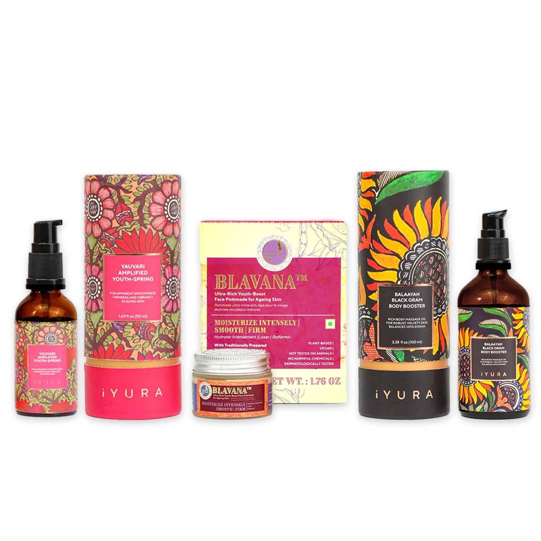 The Ayurveda Experience Black Gram Edit - Skincare Trio with Black Gram for Age-Defying
